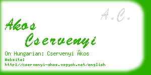 akos cservenyi business card